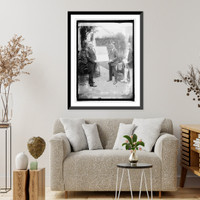 Historic Framed Print, Pres. Coolidge (Birthday card from Gerlach & Balplow), 7/4/24,  17-7/8" x 21-7/8"