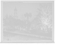 Historic Framed Print, The Old cathedral from the plaza, St. Augustine, Fla.,  17-7/8" x 21-7/8"