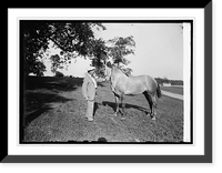 Historic Framed Print, Sec. Wallace at Beltsville, [Md.], farm with 2-year old colt, 8/18/24,  17-7/8" x 21-7/8"
