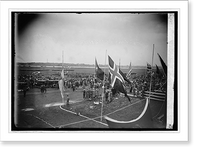 Historic Framed Print, Arrival of Round the world flyers at Bowling [i.e., Bolling] Field, [Washington, D.C.],,  17-7/8" x 21-7/8"
