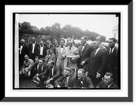 Pres. Coolidge autographing ball for Walter Johnson, 9/5/24, Historic Print