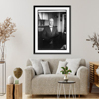 Historic Framed Print, Maj. Gen. Malin Craig, Chief of Calvary, 8/26/24,  17-7/8" x 21-7/8"