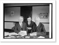 Historic Framed Print, C.L. Shaver, Sen. Pittman & Jno. W. Davis at Dem. hdqtrs, [9/27/24],  17-7/8" x 21-7/8"