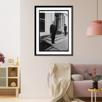 Historic Framed Print, Sec. Wilburn at White House, [Washington, D.C.], 9/20/24,  17-7/8" x 21-7/8"