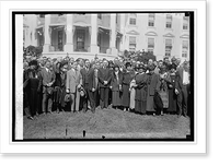 Historic Framed Print, Pres. Coolidge with Natl. Assn. of Retail Druggists, 9/24/24,  17-7/8" x 21-7/8"