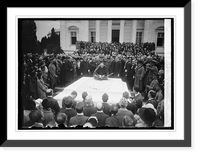 Historic Framed Print, Cardinal O'Connell laying wreath at Tomb of Unknown Soldier, [Arlington, Va.], 9/19/24,  17-7/8" x 21-7/8"
