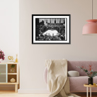 Historic Framed Print, Cardinal O'Connell laying wreath at Tomb of Unknown Soldier, [Arlington, Va.], 9/19/24,  17-7/8" x 21-7/8"