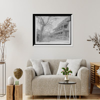 Historic Framed Print, Gallery and garden, Charleston, S.C.,  17-7/8" x 21-7/8"