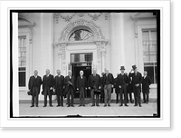 Historic Framed Print, Atty. Gen. Stone with members of Supreme Court call on Pres. Coolidge, [10/6/24],  17-7/8" x 21-7/8"
