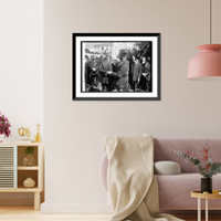 Historic Framed Print, Coolidge & Lt. Dan R. Edward at White House, [Washington, D.C.], 10/3/24,  17-7/8" x 21-7/8"
