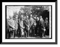 Historic Framed Print, Coolidge with Fur Traders Ass'n. at White House, [Washington, D.C.], 10/2/24,  17-7/8" x 21-7/8"