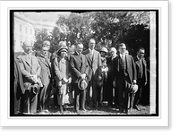 Historic Framed Print, Coolidge with Fur Traders Ass'n. at White House, [Washington, D.C.], 10/2/24,  17-7/8" x 21-7/8"