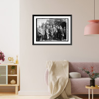 Historic Framed Print, Coolidge with Fur Traders Ass'n. at White House, [Washington, D.C.], 10/2/24,  17-7/8" x 21-7/8"