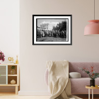 Historic Framed Print, Coolidge with Fur Traders Ass'n. at White House, [Washington, D.C.], 10/2/24 - 2,  17-7/8" x 21-7/8"