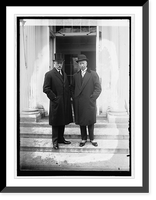 Historic Framed Print, Sir Esme Howard with J.A.M. Eler, Commissioner for Australia at W.H. [i.e. White House,,  17-7/8" x 21-7/8"