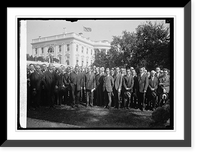 Historic Framed Print, Pres. Coolidge and Sec. Hoover [...] men at White House, [Washington, D.C., 10/7/24],  17-7/8" x 21-7/8"