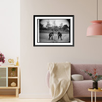 Historic Framed Print, Col. Sherrill & Capt. A.A. Andrews turning on Rainbow Fountain at Lincoln Memorial, 10/1,  17-7/8" x 21-7/8"