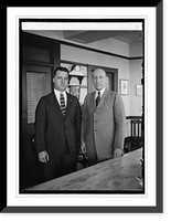 Historic Framed Print, Wm. Hoover Carroll & Gen. Frank T. Hines, [8/19/24],  17-7/8" x 21-7/8"