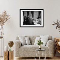 Historic Framed Print, C.B. Slemp getting election returns, 11/[24],  17-7/8" x 21-7/8"