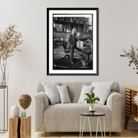 Historic Framed Print, Brig. Gen. R.E. Noble, Librarian of Army Medical Library, 11/18/24,  17-7/8" x 21-7/8"
