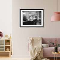 Historic Framed Print, McLeod, Cong. Library [Washington, D.C.] with Mr. Lincoln - 2,  17-7/8" x 21-7/8"