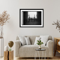 Historic Framed Print, Body of Sam Gompers being taken from Union Station, [Washington, D.C.], 12/16/24,  17-7/8" x 21-7/8"
