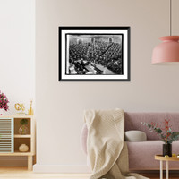 Historic Framed Print, Wilson memorial exercises in House, demo, 12/15/24,  17-7/8" x 21-7/8"