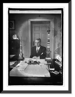 Historic Framed Print, David Lynn, Architect of Capitol, with miniature monuments, 12/22/24,  17-7/8" x 21-7/8"