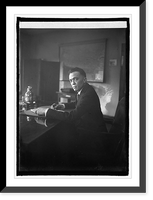Historic Framed Print, J.E. Hoover, Bu. of Investigation, Dept. of Justice, [12/22/24],  17-7/8" x 21-7/8"