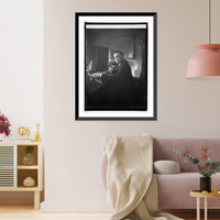 Historic Framed Print, J.E. Hoover, Bu. of Investigation, Dept. of Justice, [12/22/24],  17-7/8" x 21-7/8"