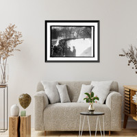 Historic Framed Print, Public reception at White House, [Washington, D.C.], on New Years, 1/1/25,  17-7/8" x 21-7/8"