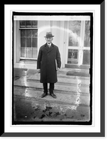 Historic Framed Print, W.T. Galleher, Chairman of Inaugural Committee, 1/7/25,  17-7/8" x 21-7/8"