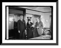 Maj. J.W. Clark, Mrs. Irene C. Crisp, & Gen. Frank T. Hines, 1/6/25, Antique Print