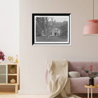 Historic Framed Print, [Grapevine Cottage, home of] original grower of Concord grapes, Concord, Mass.,  17-7/8" x 21-7/8"
