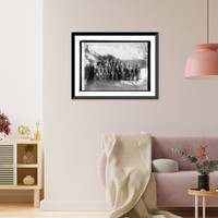 Historic Framed Print, Coolidge with State Fencibles of Pennsylvania,  17-7/8" x 21-7/8"