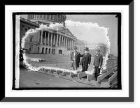 Historic Framed Print, Col. Isaac Sherwood, Col. Chas. Stedman and Rep. Clarence J. McLeod at Capitol, [Washing,  17-7/8" x 21-7/8"