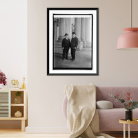 Historic Framed Print, Senator-elect Chas. S. Dineen & Sen. Wm. B. McKinley of Ill. at Capitol, [Washington, D.,  17-7/8" x 21-7/8"