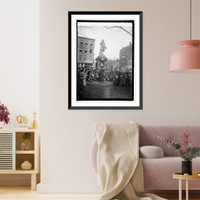 Historic Framed Print, Mrs. Anthony Wayne Cook at 219 ann. of birth of Benjamin Franklin, 1/17/25,  17-7/8" x 21-7/8"