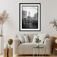 Historic Framed Print, Mrs. Anthony Wayne Cook at 219 ann. of birth of Benjamin Franklin, 1/17/25,  17-7/8" x 21-7/8"