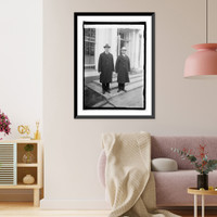 Historic Framed Print, Sec. Wilbur and Carl T. Vogelgesang, 2/9/25,  17-7/8" x 21-7/8"