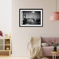 Historic Framed Print, Admiral Wm. R. Shoemaker before House of Rep. Aircraft Com., 2/14/25,  17-7/8" x 21-7/8"