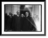 Historic Framed Print, Colonel John Coolidge and Gov. F.S. Billings of Vermont, [3/3/25],  17-7/8" x 21-7/8"