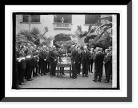 Historic Framed Print, Ambassador Daeschner, 20th annual Davis Cup drawing, 3/17/25,  17-7/8" x 21-7/8"