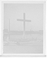 Historic Framed Print, Marquette and Joliet Cross (head of drainage canal), Chicago, Ill.,  17-7/8" x 21-7/8"