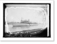 Historic Framed Print, Lyndonia" yacht of Cyrus H.K. Curtis,  3/27/25",  17-7/8" x 21-7/8"