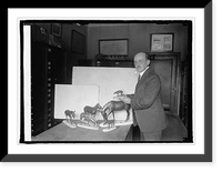 Historic Framed Print, J.W. Gidley of Natl. Museum & evolution of the horse, 4/29/25,  17-7/8" x 21-7/8"