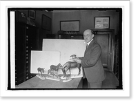 Historic Framed Print, J.W. Gidley of Natl. Museum & evolution of the horse, 4/29/25,  17-7/8" x 21-7/8"