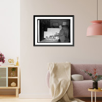 Historic Framed Print, J.W. Gidley of Natl. Museum & evolution of the horse, 4/29/25,  17-7/8" x 21-7/8"