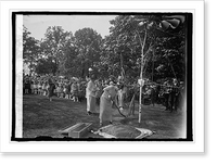 Historic Framed Print, Planting birch tree at Capitol, [Washington, D.C.], Dist. Fed. of Women's Clubs, [5/9/25,  17-7/8" x 21-7/8"