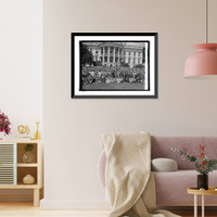 Historic Framed Print, National Ass'n of Credit Men at W.H., [i.e., White House, Washington, D.C.], 6/11/25,  17-7/8" x 21-7/8"